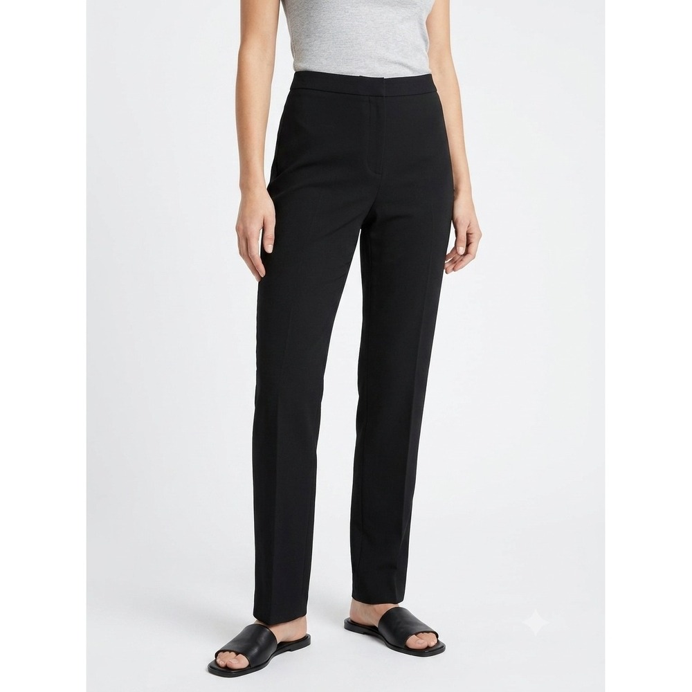 J Crew Vintage Wool Trousers Straight Leg Dress Pants Black Size 10